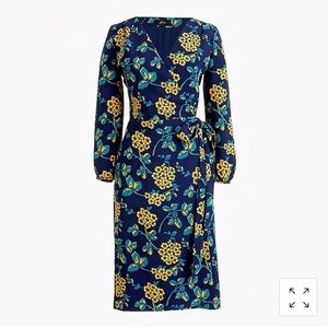 NWT J Crew Golden Floral Wrap Dress 0P